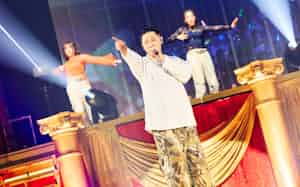 「心の栄養分になる歌をずっと届けたい」と語ったリーダーのRover©Keiko Tanabe 「心の栄養分になる歌をずっと届けたい」と語ったリーダーのRover©Keiko Tanabe