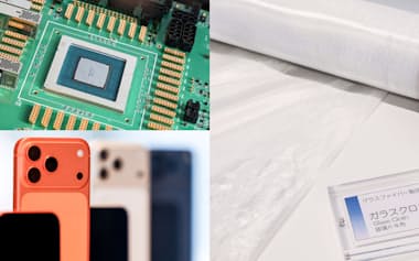 ガラス糸で織られたガラスクロスは、プリント回路基板など電子部品の生産に欠かせない=ロイター、村上裕司撮影