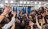 トランプ米大統領はホワイトハウスで記者会見を開いた(20日)