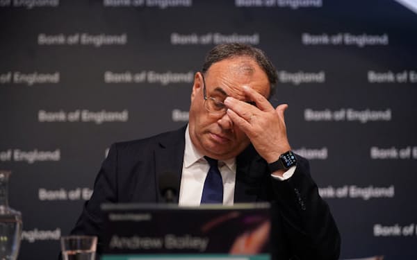 国債購入策の週内終了を強調した英イングランド銀行のベイリー総裁（８月、ロンドン）＝ロイター