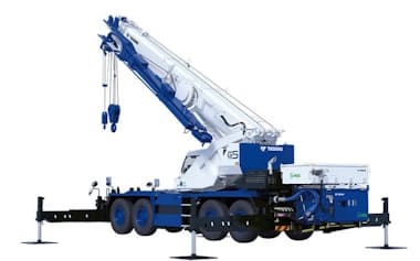 新製品は車両後方に搭載したバッテリーによりクレーン作業ができる