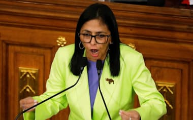 ロドリゲス・ベネズエラ暫定大統領(15日、カラカス)=ロイター