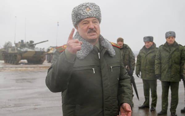 ベラルーシのルカシェンコ大統領（2月17日）=AP
