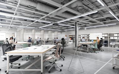 設計・開発メンバーらが集う2階オフィスのイメージ=イトーキ提供