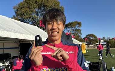 セレッソ大阪ではGPSを使って選手の練習中のデータを測定している(セレッソ大阪提供)