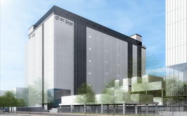 東京建物が大阪市住之江区の大阪湾近くに開発するデータセンターの外観イメージ