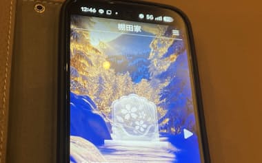 清月記はバーチャル霊園のアプリをリリースした(26日、仙台市)