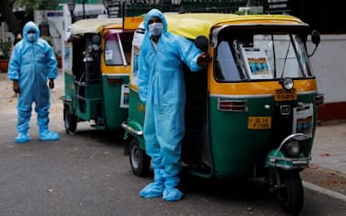 新型コロナウイルスが流行した際にはインド国内で厳戒態勢が敷かれた(ニューデリー、21年5月)=ロイター