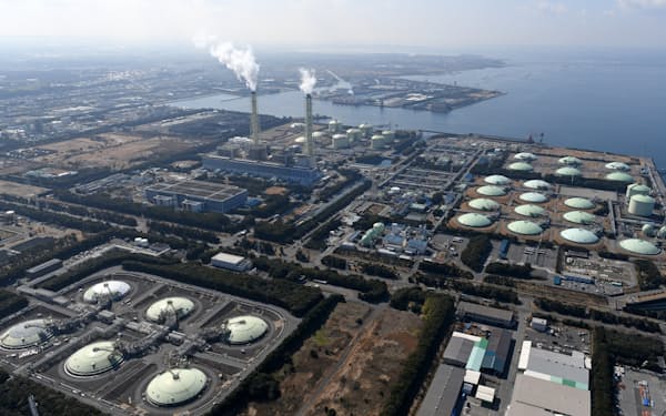 千葉県袖ケ浦市にある東京ガスの液化天然ガス（LNG）基地