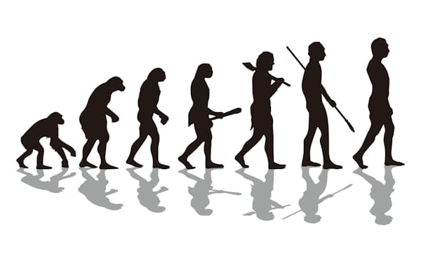 進化とともにヒトの姿勢は真っすぐになったが…。直立二足歩行によってヒトの脳は発達し、姿勢も真っすぐになったが、文明の進歩とともに再び前かがみの姿勢が多くなってきた（写真はイメージ＝PIXTA）