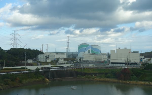川内原子力発電所の外観（2021年11月24日撮影）