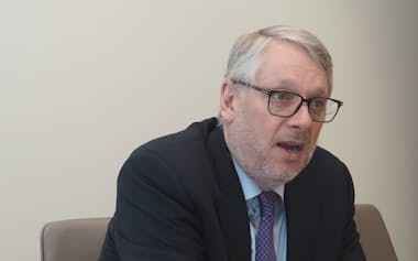 ピムコのグループCIOを務めるアイバシン氏(29日、東京都内)