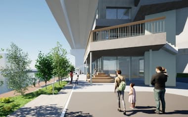 NAKAGAWA CANAL DOORSのレストラン付近の完成イメージ