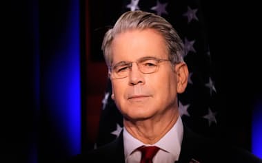 ベッセント財務長官(写真は20日のダボス会議)=AP