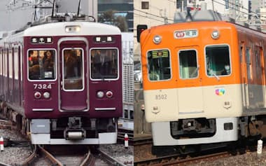 阪急・阪神の旅客はそれぞれ堅調に推移した