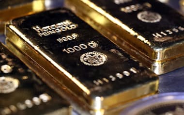 金価格は史上最高値から大きく下落している=ロイター