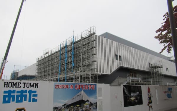 太田市の新市民体育館は2023年4月に完成予定だ(群馬県太田市)