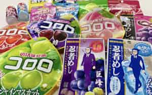 UHA味覚糖は「忍者めし」や「コロロ」などのグミを売り出している UHA味覚糖は「忍者めし」や「コロロ」などのグミを売り出している