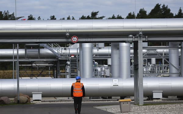 ロシアと欧州を結ぶ主力パイプライン「ノルドストリーム」経由のガス供給は８月末から止まっている＝ロイター
