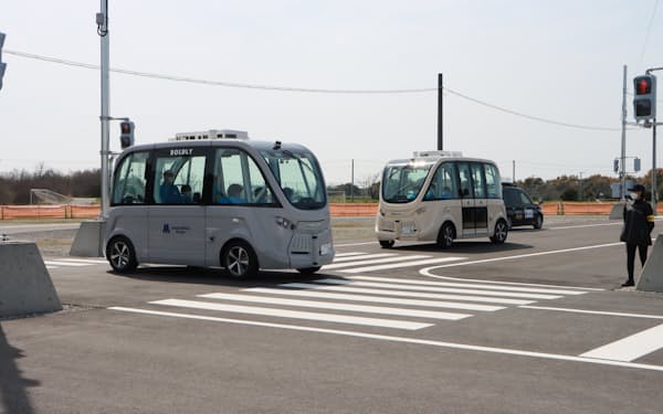 大阪メトロは12月から自動運転バスの実証実験を始める（4月に実施した実験）