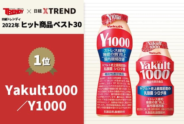2022年ヒット商品の1位は「Yakult1000」と「Y1000」