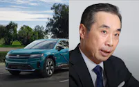 ホンダのEV㊧と米国法人社長に就任する藤村CFO