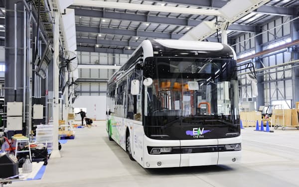 EVモーターズのEVバス(北九州市)