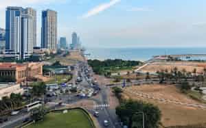 ポート・シティ・コロンボの建設が進む埋め立て地 ポート・シティ・コロンボの建設が進む埋め立て地