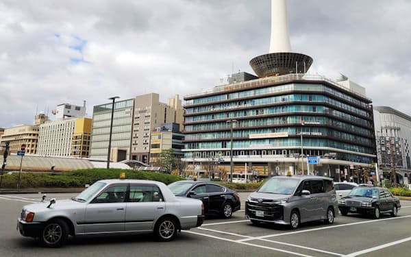 京都市中心部ではタクシー会社の競争が激しい