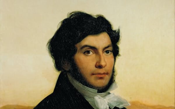 1831年、シャンポリオンの死の1年前に描かれた肖像画。レオン・コニエ作（ALBUM/GRANGER, NYC）