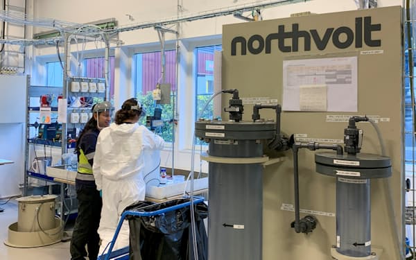 スウェーデンの電池メーカー、ノースボルトは、新たな生産拠点として米国に注目している＝ロイター