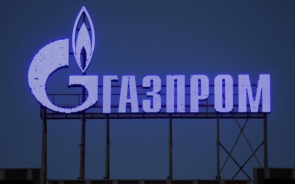 ロシア政府系天然ガス企業ガスプロムのロゴ＝ロイター