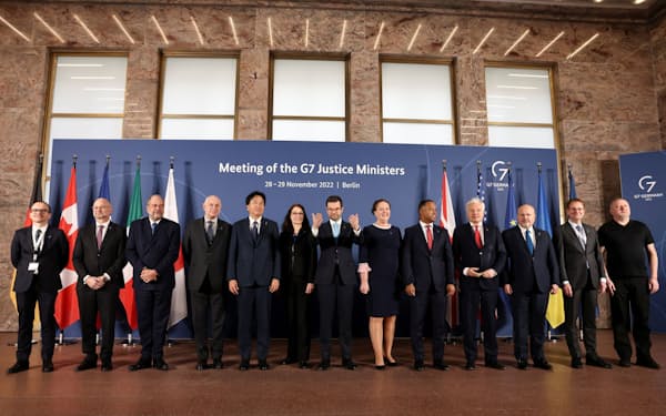 29日、G7法相はロシアの戦争犯罪追及で一致した（ベルリン）＝ロイター