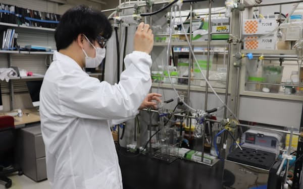 酸で分解する際の長さを自在に制御できるポリマーを開発した＝名古屋大学の上垣外教授提供