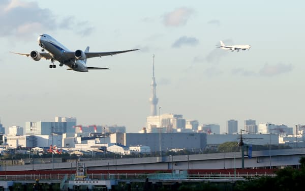 航空管制の見直しで日本上空を飛行できる航空機を増やす（羽田空港）