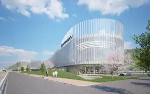 湖北工業のオフィスビルの完成イメージ=同社提供 湖北工業のオフィスビルの完成イメージ=同社提供