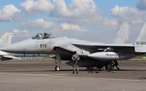 航空自衛隊が戦闘機をアジアに派遣するのは初めて(6日、クラーク空軍基地)