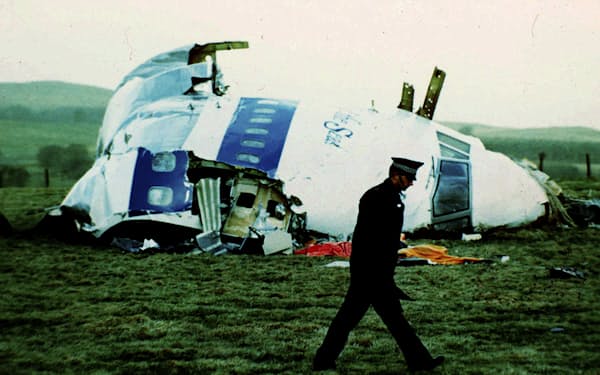 英スコットランドの上空で爆発したパンナム103便（1988年撮影）＝ＡＰ