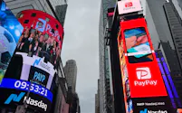 PayPayは12日、米証券取引所ナスダックに上場した(12日、米ニューヨーク市)