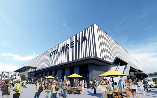 群馬県太田市の新市民体育館の愛称は「OPEN HOUSE ARENA OTA（オープンハウス・アリーナ・オオタ）」に決まった（写真は完成イメージ）