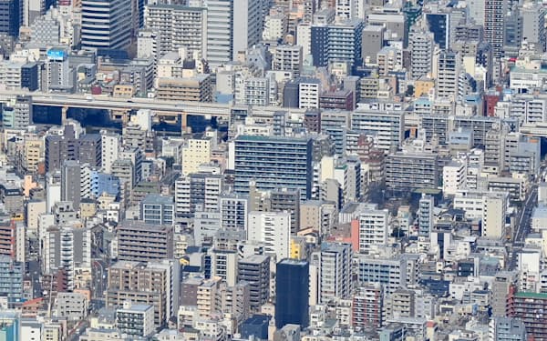 マンションなどが立ち並ぶ市街地（東京都内）