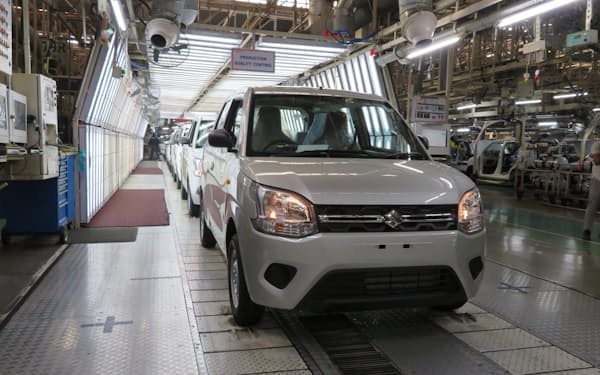 インドの自動車業界は2021年に半導体不足による打撃に見舞われた（マルチ・スズキの工場）