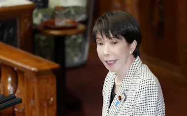 参院本会議で答弁する高市首相=23日午後