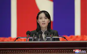 北朝鮮の金正恩総書記の妹、金与正朝鮮労働党総務部長=朝鮮通信 北朝鮮の金正恩総書記の妹、金与正朝鮮労働党総務部長=朝鮮通信