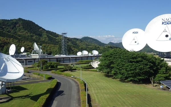 KDDIはスペースXの「スターリンク」と接続する地上局を用意する（山口衛星通信所）
