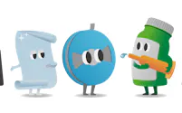 デクセリアルズのPRキャラクター。スパッタは左から2番目=同社提供