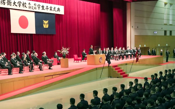 防衛大はサイバーに強みを持つ自衛隊の幹部候補を養成する（2022年3月、神奈川県横須賀市）