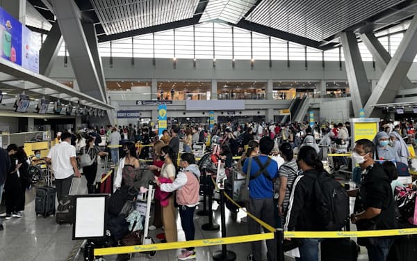 ニノイ・アキノ国際空港はフィリピン随一の利用客数を誇る(2022年8月、マニラ)