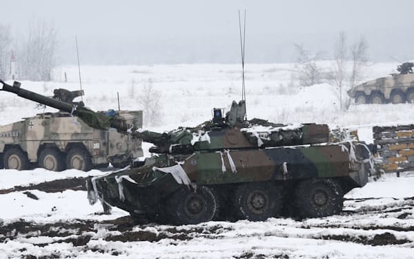フランスがウクライナへの供与を明らかにした装輪装甲車「AMX10 RC」＝ロイター