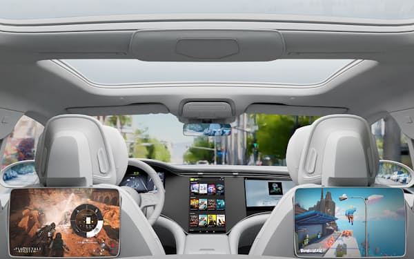 エヌビディアはクラウドゲームサービスを自動車にも導入する=同社提供